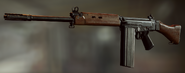 The FAL equipped with a Heavy Barrel and Extended Magazine