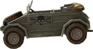 A side view of the National Army Jeep
