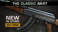 Promotional poster of the new released AK-47 from the Play4Free website [1]