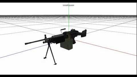 Battlefield 2 - M249 SAW 3D Model - BfMeshView