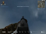 The SPAS-12's iron sights