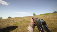 Sawed-off Russian 1895 resulting from deploying K Bullets with no primary weapon equipped