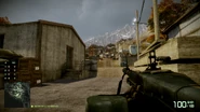 The M60 in Battlefield: Bad Company 2's multiplayer at Isla Inocentes in Squad Deathmatch.