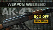 AK-47 weapon weekend poster