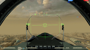 Pilot view with bombs
