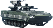 BMP-2M with all visible specializations (notice Reactive Armor model is bugged and clips through the vehicle model)