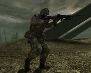 A Spetsnaz Assault soldier in Battlefield 2: Special Forces