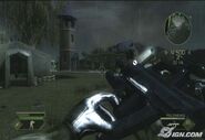 The QBZ-95 being reloaded in Battlefield 2: Modern Combat. (Xbox 360)