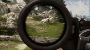 Aiming down sights with the Sniper Scope