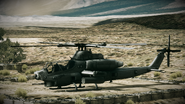 The AH-1Z Viper in third-person at a US Marine base on Operation Firestorm.