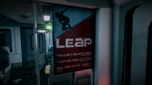 LEAP poster, with a silhouette of 