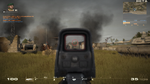 The view through Holographic Sight on the STG77AUG.