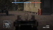 The AEK-971's iron sights in Battlefield: Bad Company.
