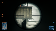 12x Ballistic Scope's magnification at 100 meters.