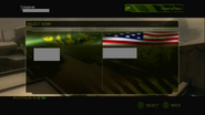 The MEC flag as seen in the spawn menu in Battlefield 2: Modern Combat.