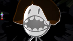 "PointyPointyPointy ♫" - Dora unhinging her jaw to eat an island