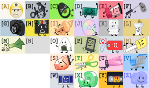 Aether_Ethan on X: All the contestants, recommended characters, and hosts  of the BFDI series #bfdi #bfb #tpot @jacknjellify   / X