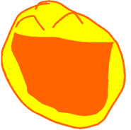 Yellow Face With Orange Lines