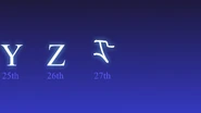 Ean shown as the 27th letter of the english alphabet