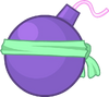 A purple Bomby, blindfolded (Seen in Taste The Sweetness)