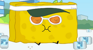 Spongy at the beach with his Bubbly Pop
