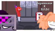 An animation of the elevator and a few characters in the BFB style. PartyNoob, Pest, Infected, and Stat are the only ones shown in object form.