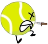 Tennis Ball after being stabbed by a knife (TPOT 10)