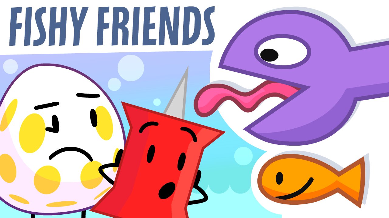 BFB BFDI Fanny and Bubble Full Background | Sticker