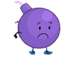 Purple Bomby wearing Springy Shoes (BFDIA 14)