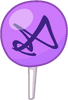 Lollipop scribbled above