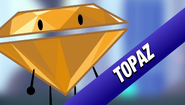 Topaz's introductory name and pose