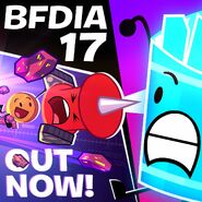 "The tides are shifting! BFDIA 17 is out NOW on YouTube! 💎"