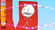 Used on David (Again) in BFDI 21 ("Aw, seriously?!")