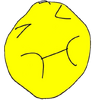 Yellow face frown eyes closed forcing 3 talk 1