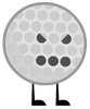 Golf Ball's face made out of her dimples (IDFB 1)