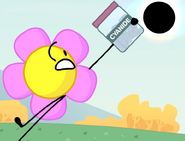 Flower begging Black Hole to open the jar.