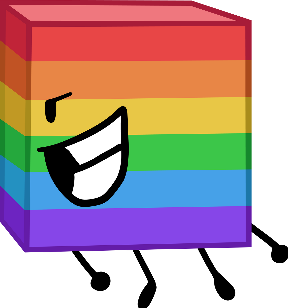 BFDI All Characters (Rainbow) - Bfb - Sticker