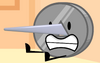 Nickel has his Triangle chunk of his piece missing by Needle in TPOT 1 (BFDIA 17)