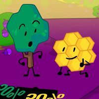 Spruce tree and beehive