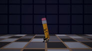 Pencil sitting inside the TCOA without any lights on.