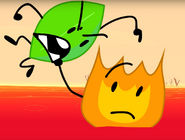 Leafy getting angry with Firey