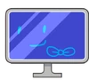 Royal blue TV.png (61 KB) TV with a blue face, no legs & having a bowtie on his screen (TPOT 19)