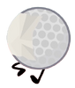 Golf Ball with a paper on her face (TPOT 13)