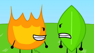 Firey and Leafy in "Bowling, Now with Explosions!"