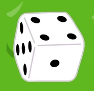 The die giving a four