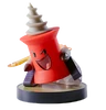 Pin with no limbs, wearing a mech suit, a battery, and a drill replacing her point with rockets as a figurine.