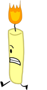Candle on fire