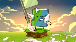  declares her victory over  and .