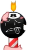 8-Ball covered in cake on a candle (Thanks for 4 years of Thanks for 4 years!)