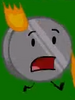 Nickel as Quarter on fire (BFDI 13)